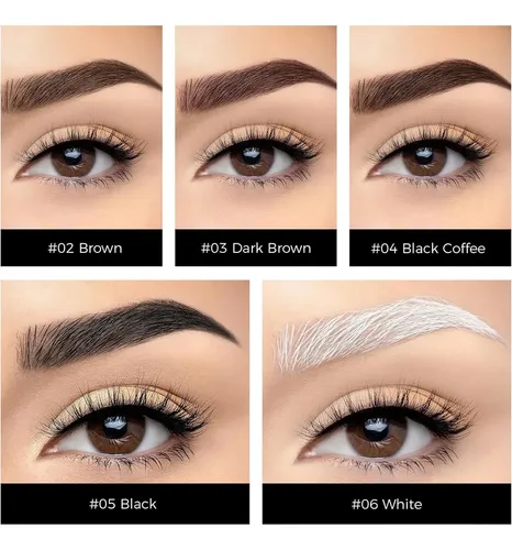 Kit De Cejas Pomada Con Cepillo Doble 05 Negro