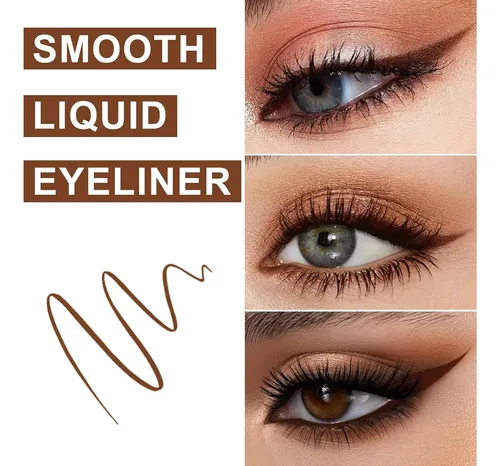 Delineador Líquido Marrón Vivacious Cosmetics 0.59 Ml