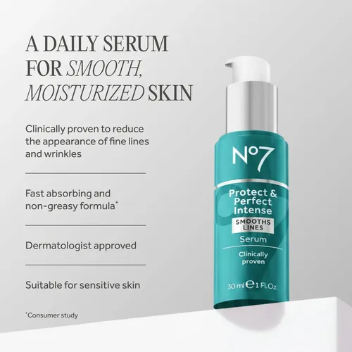 Sérum No7 Protect & Perfect – Cuidado Facial Antienvejecimie Todo Tipo De Piel Día/noche