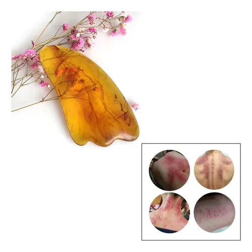 7 Raspadores Amber Gua Sha Para Masaje De Rostro Y Cuello