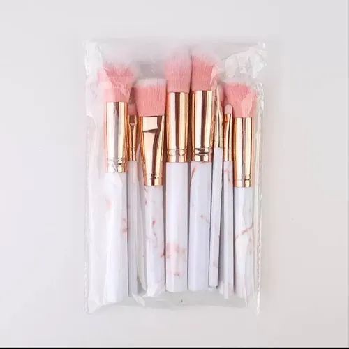 Set 10 Brochas Maquillaje Profesional Rostro Ojos Difuminar