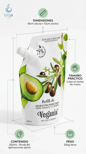 Leche Humectante Vegana Palta 300 Ml Doypack Veganis