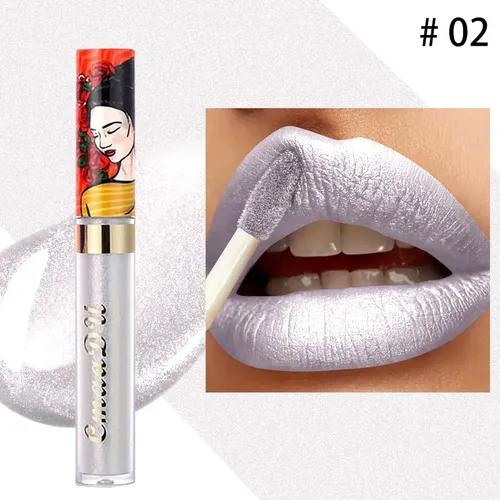 Set 11pcs Brillo Labial Lipgloss Metálico Prueba De Agua