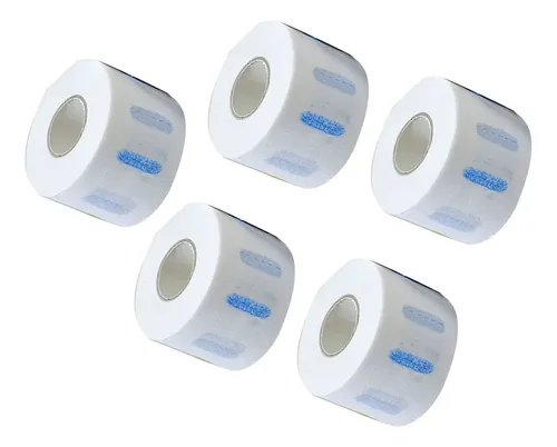 Tiras De Cuello, 5 Rollos De Papel Para Peluquería Elástico