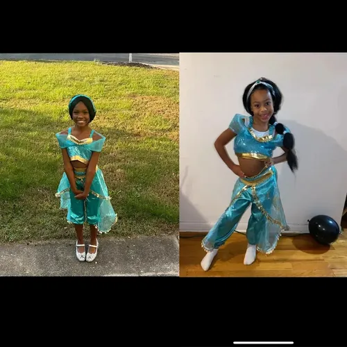 //peluca Princesas Para Jazmín De Niñas Cosplay De Fiesta