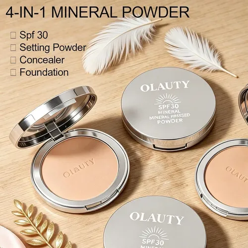 Base De Polvo Mineral Lingyun Spf 30 #2 Porcelain 4-en-1