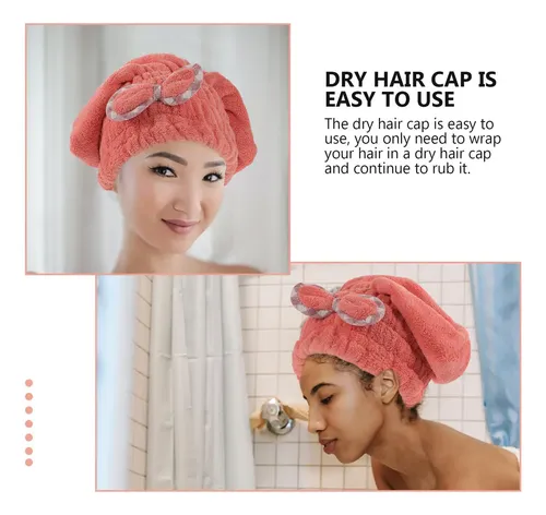 2 Gorros Adorables Para Secar El Cabello, Absorben Rápidamen