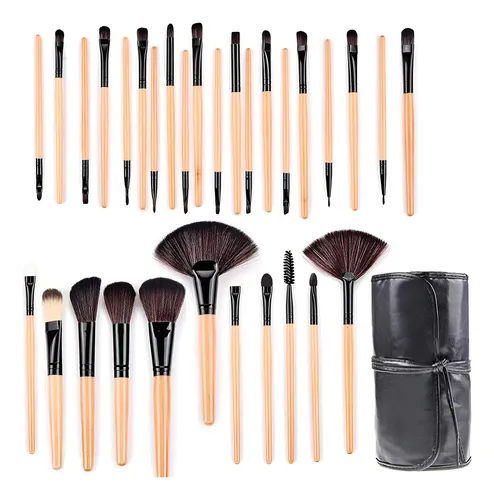 Juego De 32 Brochas Maquillaje Gadnic Br32 Sinteticos