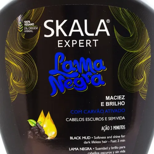 Crema Skala Expert P/ Cabellos Lama Negra Carbón Activado 1 Kg