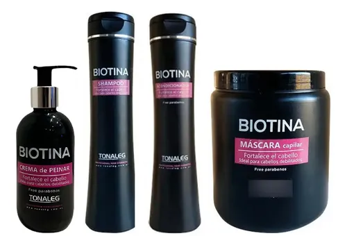 Shampoo Acondicionador Mascara Crema Peinar Biotina Tonaleg