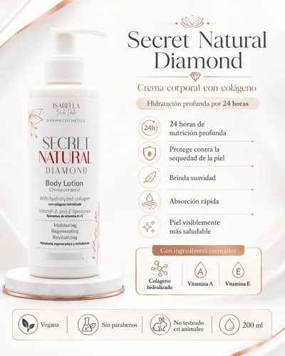 Crema Hidratante Corporal Con Colageno Hidrolizado Secret