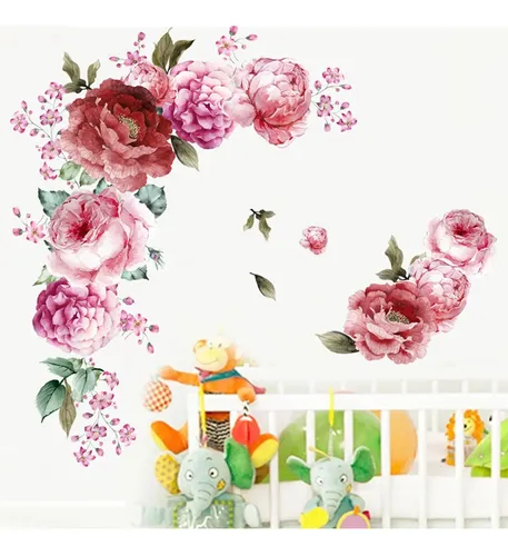 Pegatina Para Pared Mural, Hazlo Tú Mismo, Con Flores