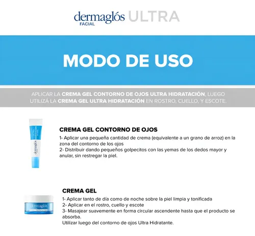 Kit Facial Dermaglós Ultra Hidratante Crema Y Contorno Ojos