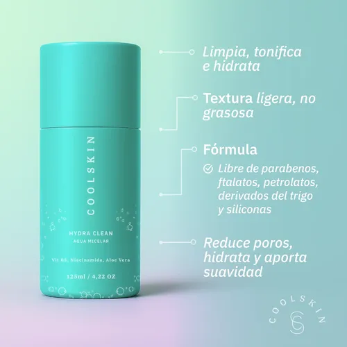 Agua Micelar Hidratante Coolskin Facial 125 Ml