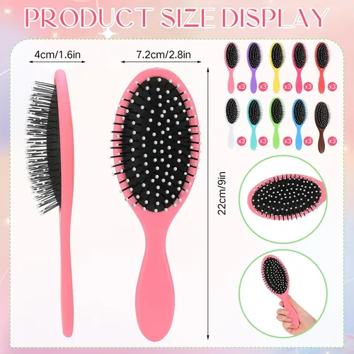 Cepillos De Pelo Suclain 30 Piezas Para Mujeres, 10 Colores Multicolor