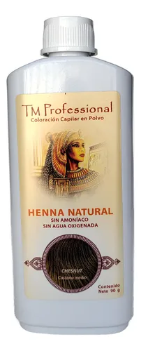 Henna Natural Tm Professional Tintura Capilar En Polvo X90gr