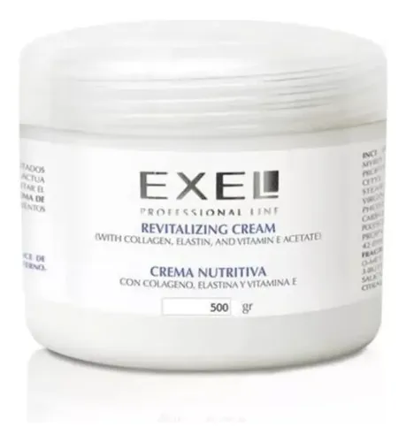 Exel Crema Facial Nutritiva Colageno Elastina Y Vita E 500g