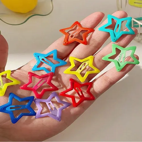 Hebillas Pelo Estrella Y2k Surtidas 50 O 100 U 50 Colorful Hair Clips/random Colors