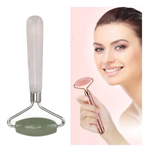 Rodillo Facial De Jade Rojo Masajeador Antipuffiness