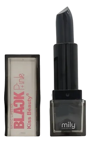 Labial Magico Black Pink Lipstick – Kiss Beauty Color Negro