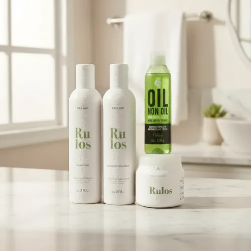 Kit Rulos Frilayp Shampoo+acondicionad+mascara+ Oil Non Oil