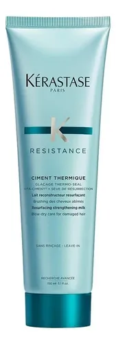 Kérastase Résistance Ciment Thermique, Leche Reconstructora y Protector Térmico hasta 180°C para Cabello Dañado y Debilitado, Tratamiento Anti-Quiebre, 150 ml