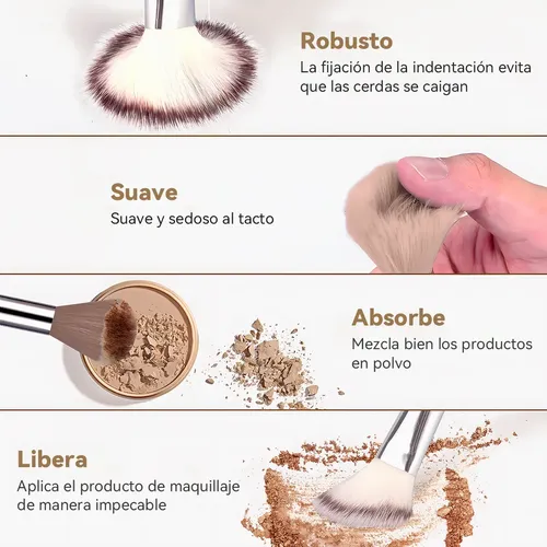 Set De 13 Brochas De Maquillaje Marrón Eri Genérico