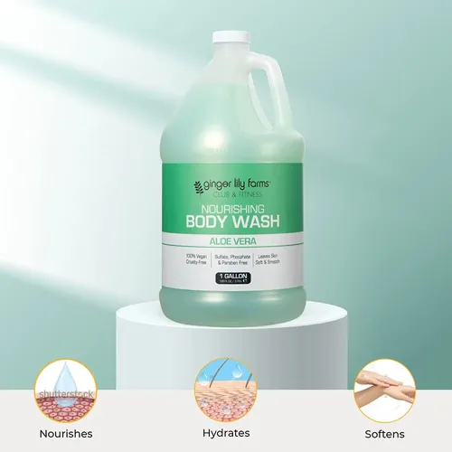 Gel De Baño Ginger Lily Farms Club & Fitness 3,8 L Con Aloe