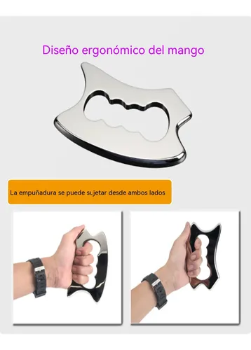 Raspador Gua Sha Acero Inoxidable 304 Para Masaje Facial Y