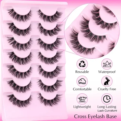 Pestañas Postizas Wispy Cat Eye 7 Pares Pvdkiw