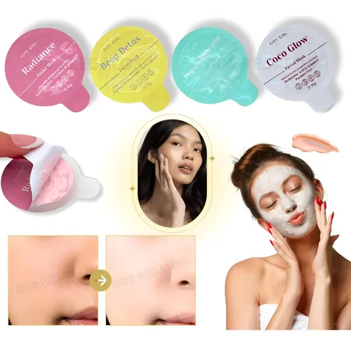 4 Mascarillas En Crema Hidratantes Con Acido Hialuronico 15g