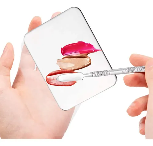 Paleta De Mezcla De Maquillaje Con Una Espátula Para