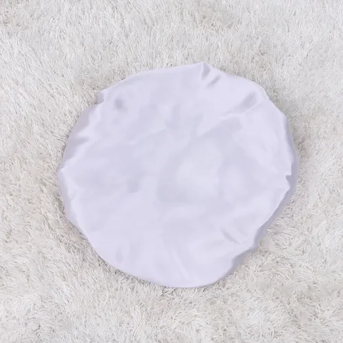 Gorro De Baño Elástico Redondo Con Pelo De Seda Sintética Ex