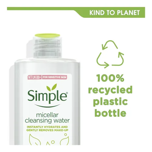 Agua Limpiadora Micelar Simple, Desmaquillante