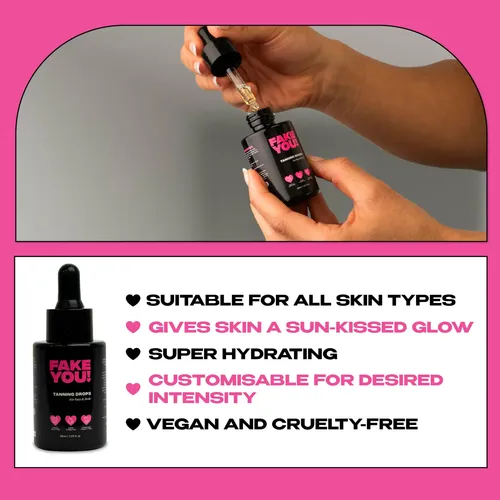 Gotas De Bronceado Fake You 30ml Brillo Para Rostro Y Cuerp