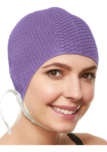 Gorro De Baño Beemo De Látex Con Correa Ajustable Para La Ba
