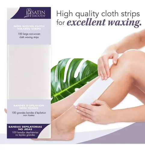 Tiras De Cera Satin Smooth Tamaño Grande 100 Tiras (2
