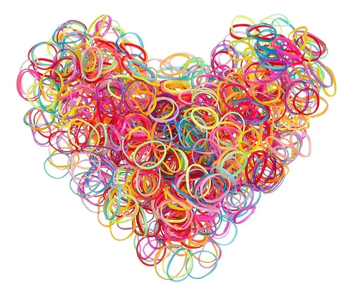2000 Minibandas Elásticas Para El Cabello, Multicolor, Para