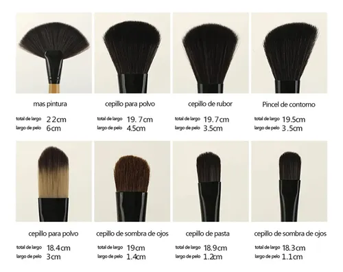 Juego De Brochas De Maquillaje Profesional De 24 Piezas Co