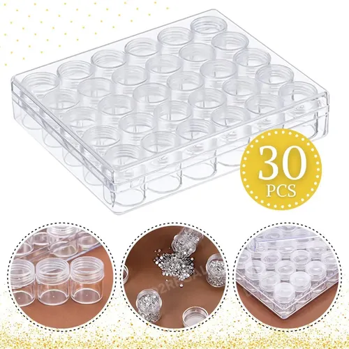 Organizador Acrílico Para Strass Cristales 30 Potes Manicura