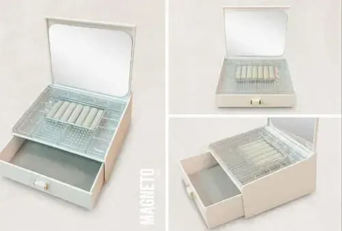 Organizador De Maquillaje Alhajero Con Espejo