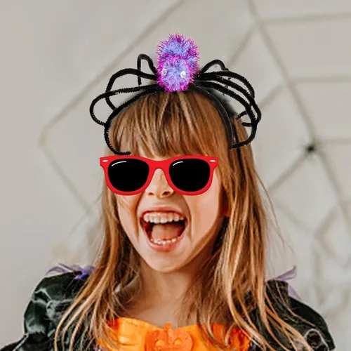 Diadema De Halloween, Tocado Con Forma De Araña Violeta