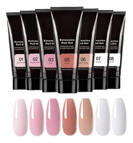 Juego De Gel De Extensión De Uñas Con Lámpara Uv