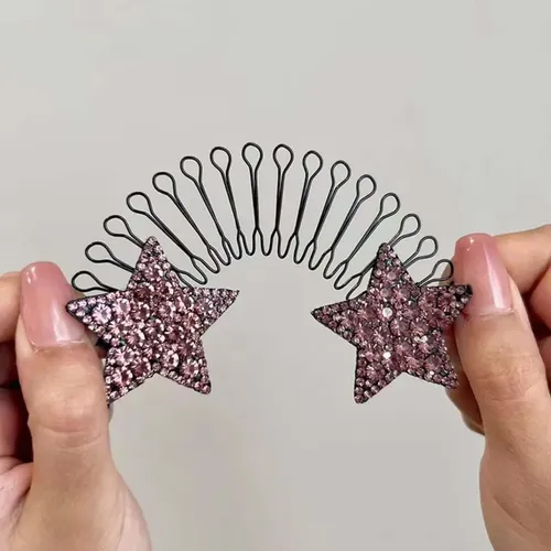 Herramienta De Peinado Con Diamantes De Imitación Rosa