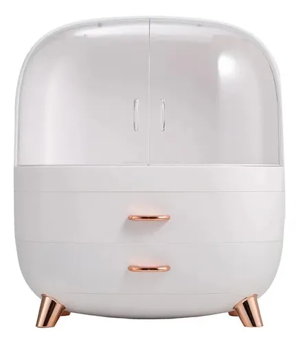 Porta Cosméticos Organizador Maquillaje Makeup Capsula Blanco