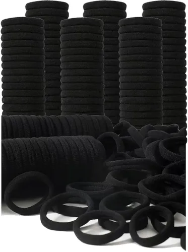 Cintas Elásticas Negras Para Mujeres Y Niñas, 200 Unidades