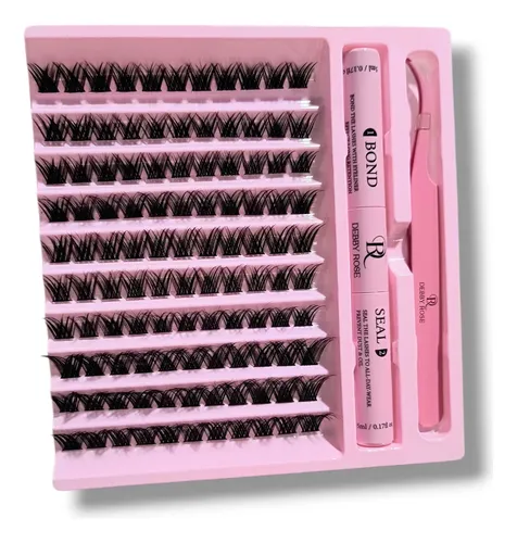 Kit Pestañas Cluster Adhesivo Pinza Y Sellador Debby Rose
