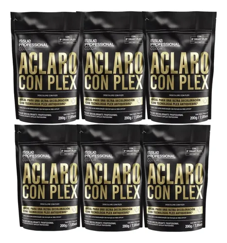 Pack 6 Polvos Decolorante Aclaro Con Plex X 700g C/u Issue