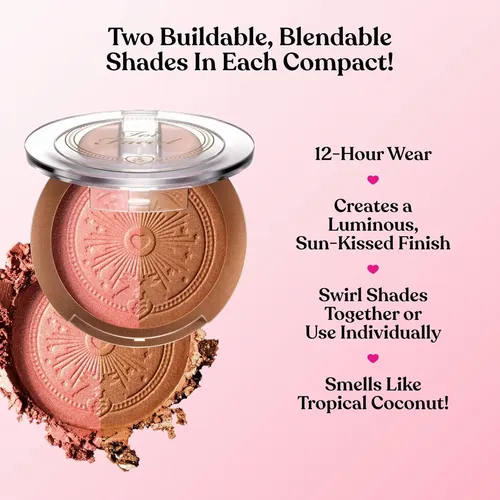Bronzer Sun Bunny Too Faced Dual-tonos 12h Luminoso
