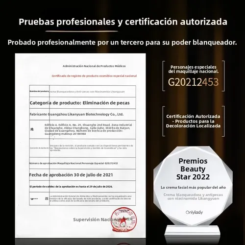 Crema Facial Blanqueadora 377 Anti-manchas Y Brillo 50g